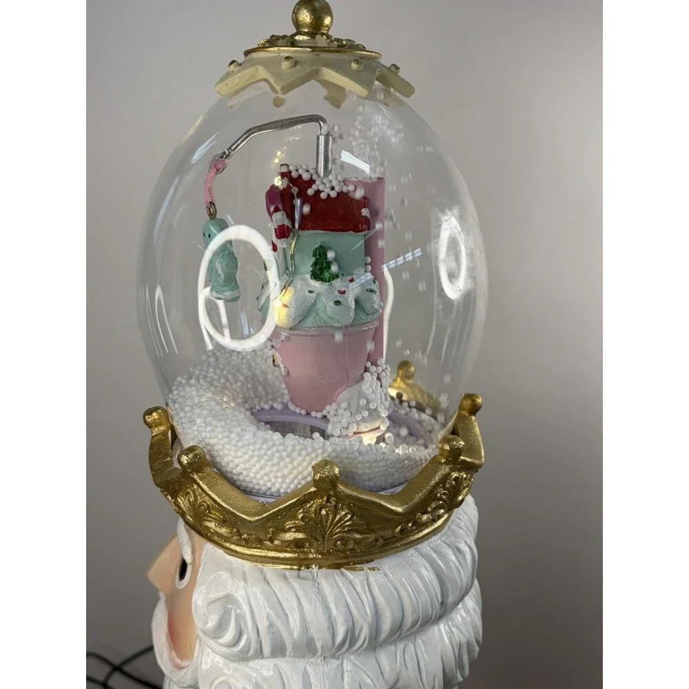 Cupcakes & Cashmere  18” Nutcracker Light Up Snow Globe  Musical Christmas Mint